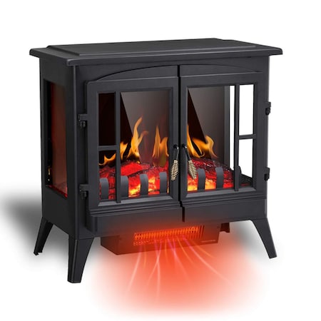 Edendirect 1500W Infrared Heater, Black, Overheating Protection, Low Noise, Electric Fireplace 5215